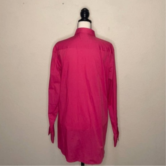 Van Heusen Shirt Mens 32/33 Pink Stretch Slim Fit Dress Modern Hipster Trendy - Picture 2 of 10